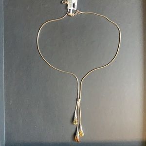 Amber & Sterling Tulip Drop New Necklace